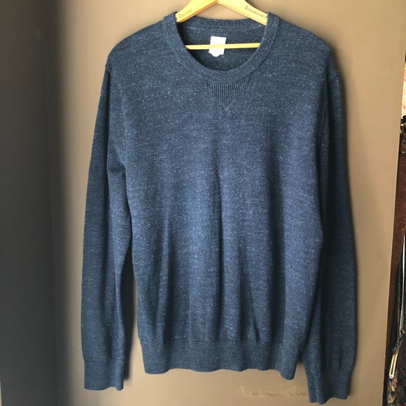 Mens navy blue crew neck sweater Clearance